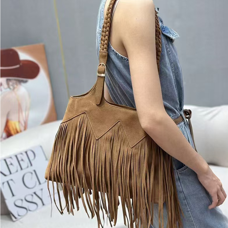 Suede & Fringe Bag (3)